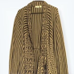 Cato Women Aztec Print Cardigan Asymmetrical Hem